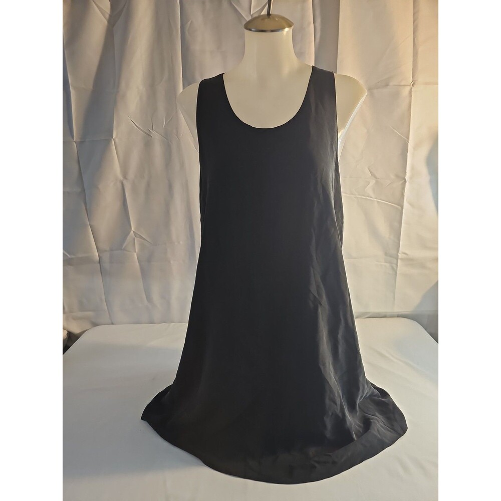 Vintage Cynthia Rowley Woman’s Black 100% Silk Sleeveless Black Dress size 12